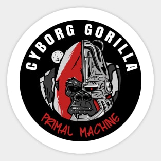 Cyborg Gorilla Sticker